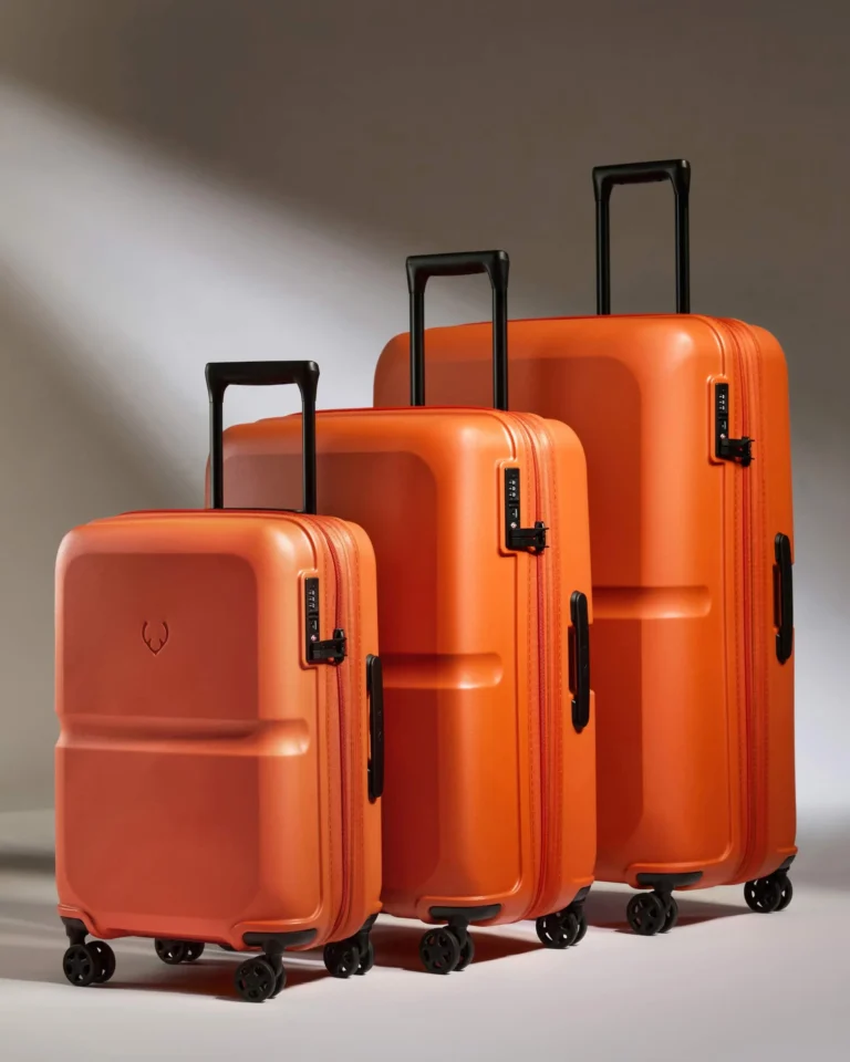 Orange Hardshell Luggage - Bold & Bright Travel Companions